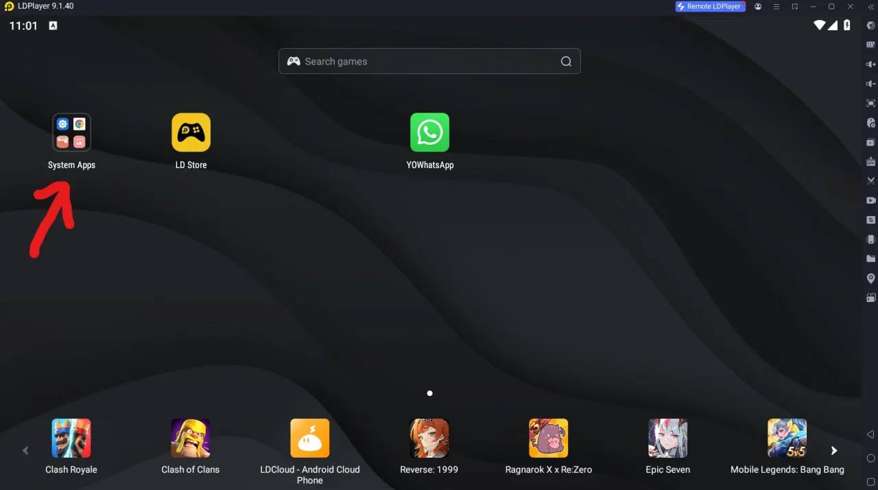 Aplicaciones del sistema de LD Player