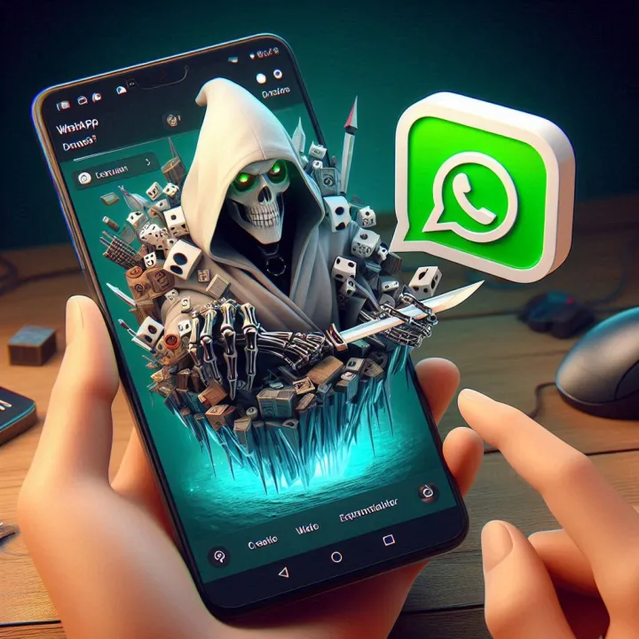 Un fantasma que representa el APK de WhatsApp Plu